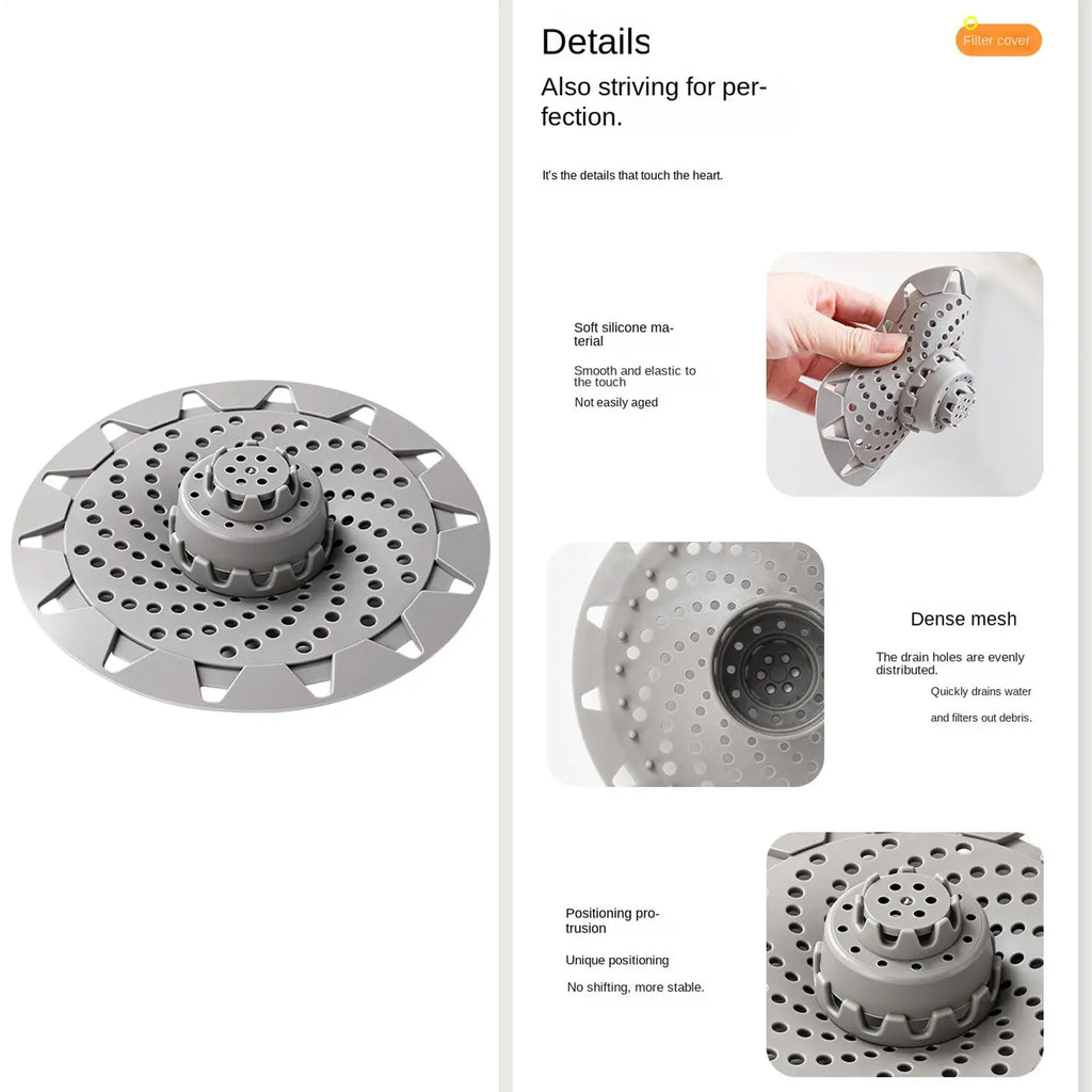 1PC Bathroom Hair Catcher Stopper Shower Floor Drain Cover Filter Deodorant Anti-clogging Kitchen Sink Plug Drain Strainer Oasis Select