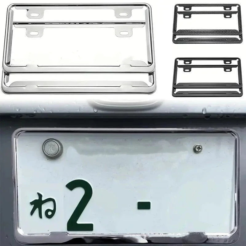 1/2PCS License Plate Frame Stainless Steel Car License Plate Cover Car Accessory For Japanese Standard License Plate Oasis Select