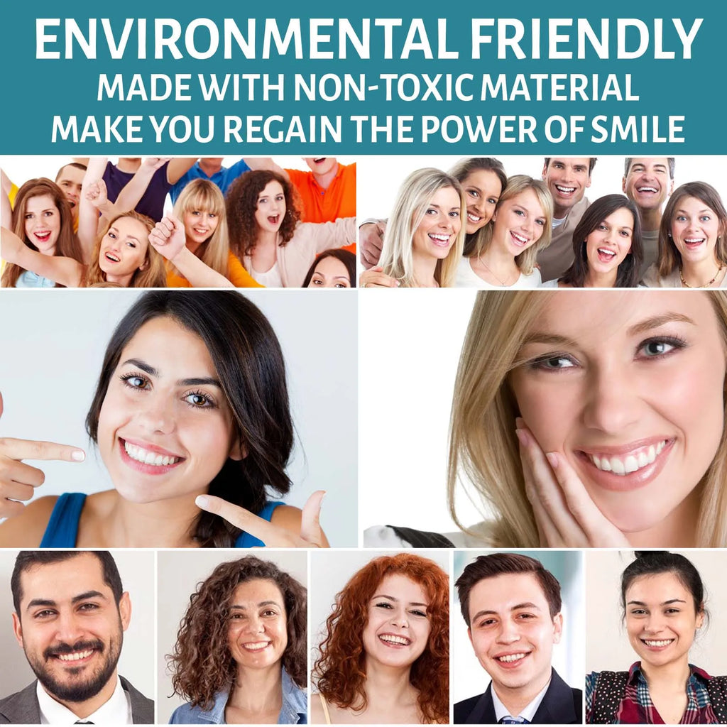 EELHOE Silicone Snap-On Veneers – Upper & Lower False Teeth