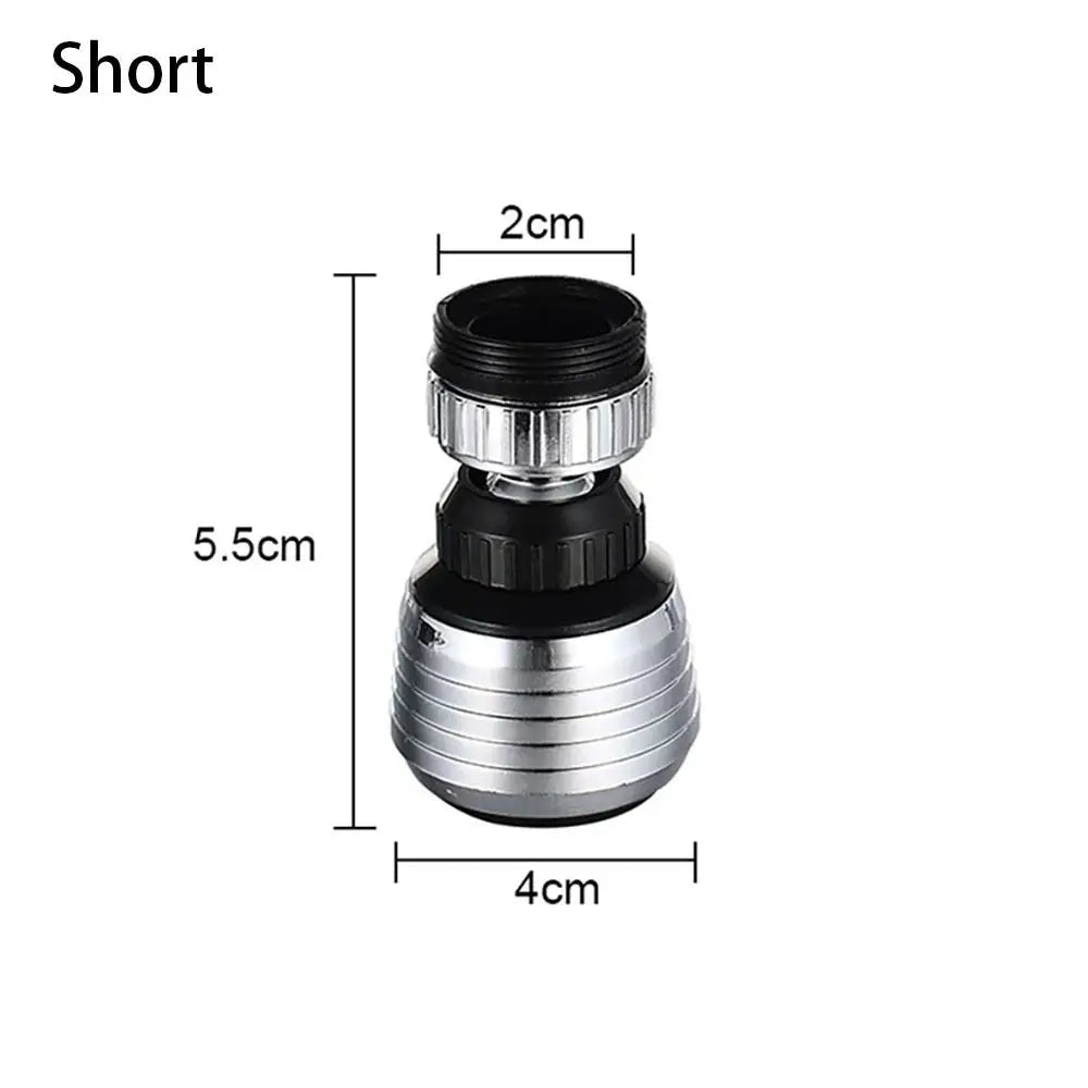 1Set Booster Nozzle Extender 360 Degree Faucet Anti Splash Head Universal Rotating Bubbler Bathroom Kitchen Tools Water Saver Oasis Select Short