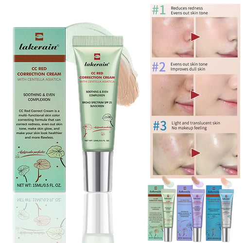 3-Piece Centella CC Cream Korean Liquid Foundation Set CC Cream Foundation Oasis Select