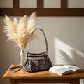 Retro Polka Dot Underarm Bag Cute Pleated Cloud Bag Wooden Button-decor Handbag Casual And Versatile Commuter Shoulder Bag Oasis Select Default Title