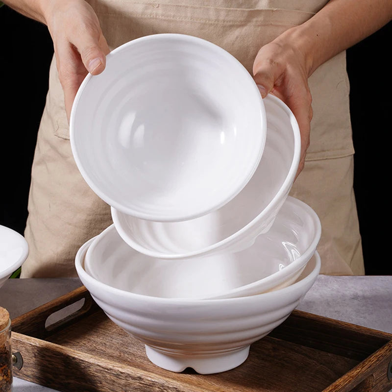 Thickened Melamine Noodle Bowl Household Plastic Tableware Restaurant Commercial Ramen Salad Bowl Not Easily Broken Soup Bowls Oasis Select