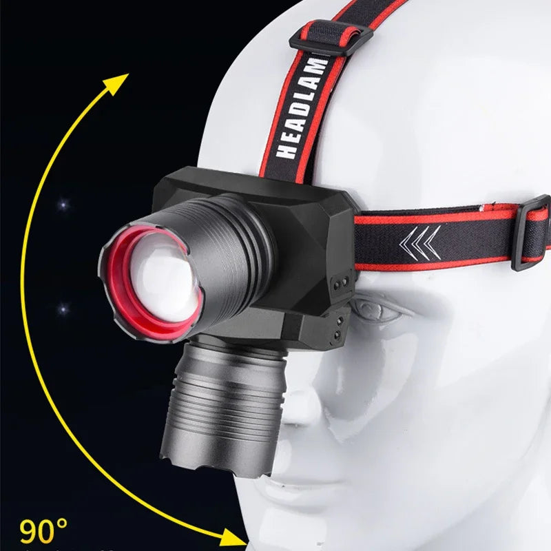 Multifunctional LED Headlamp with Red/White/UV Light 3 Light Source Induction Headlight USB Rechargeable Head Lamp New Arrival Oasis Select