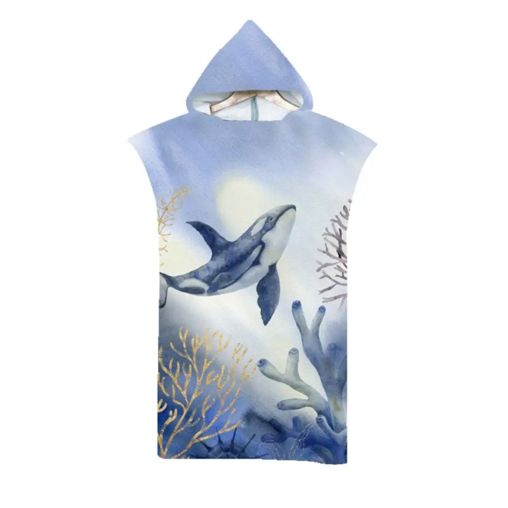 Surf Poncho Microfiber Beach Towel Fabric Quick Dry Bath Towel Absorbent Hooded Swimming Bathrobe Adult Oasis Select