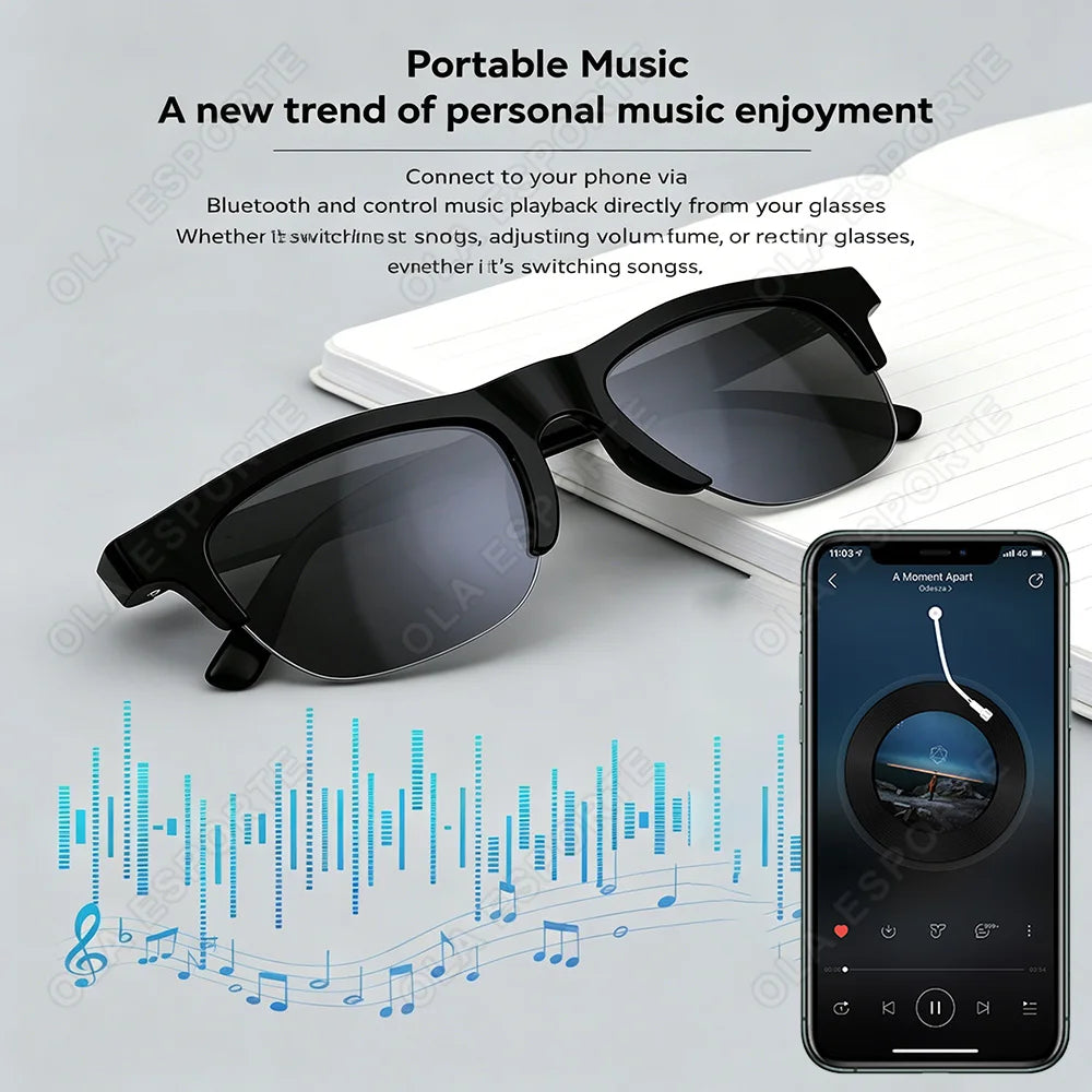 Ola Esporte Smart Bluetooth Glasses – Calls, Music & UV Lenses