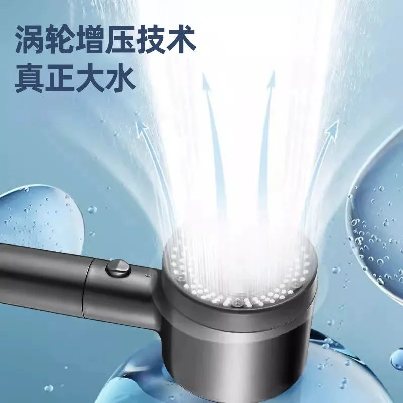 New 5 Modes Shower Head Large Flow Anion Filter Shower High Pressure Water Saving Mixer Shower Nozzle Bathroom Accessories Set Oasis Select