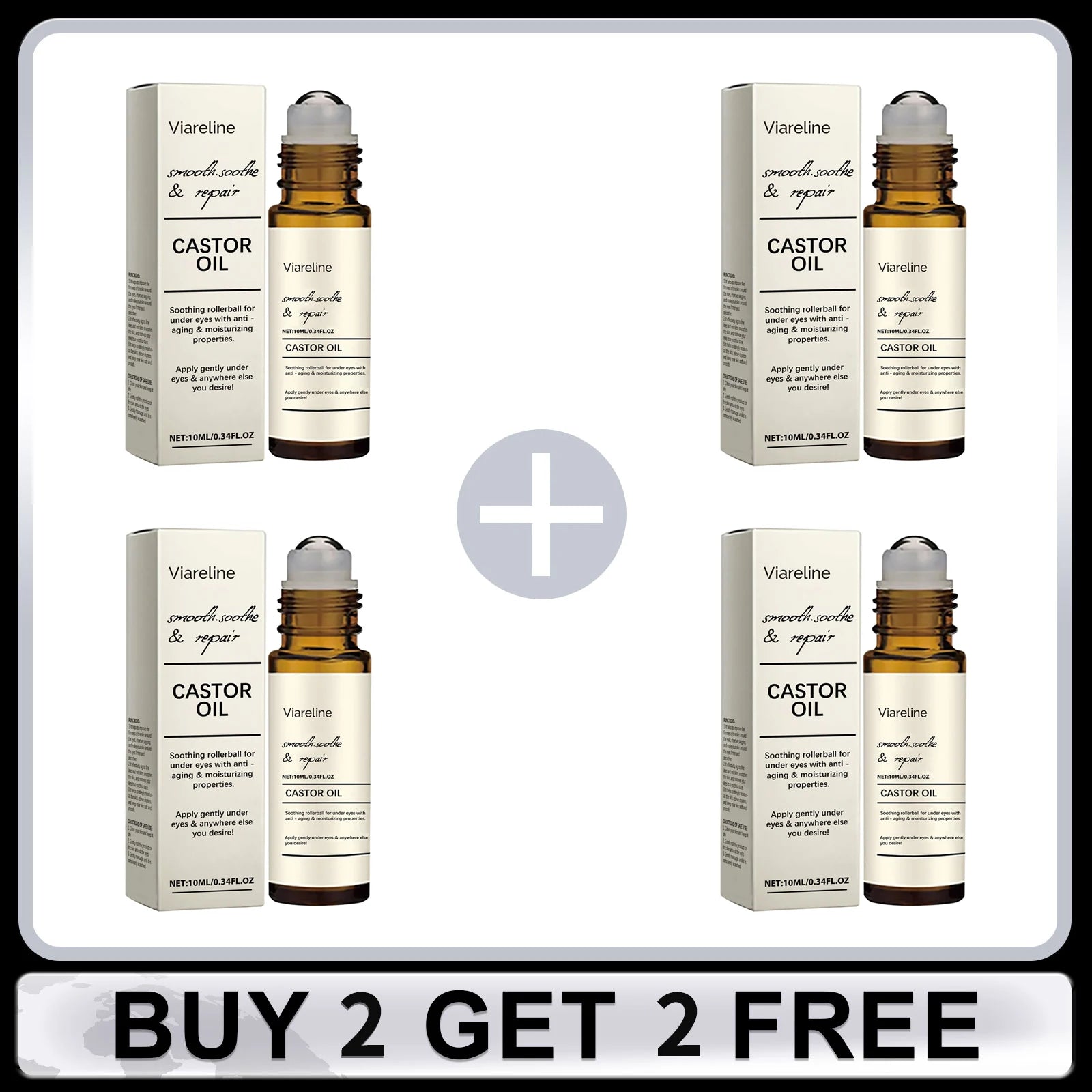 Viareline Castor Oil Eye Serum – Brighten & Firm 10ml