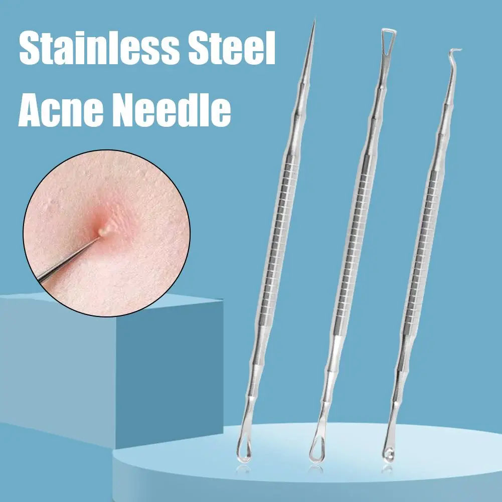 Pimple Extractor Acne Needle Tool Blackhead Comedone Removal Pimple Popper Tool for Face Nose Blackhead Extractor Tool Stainless Oasis Select