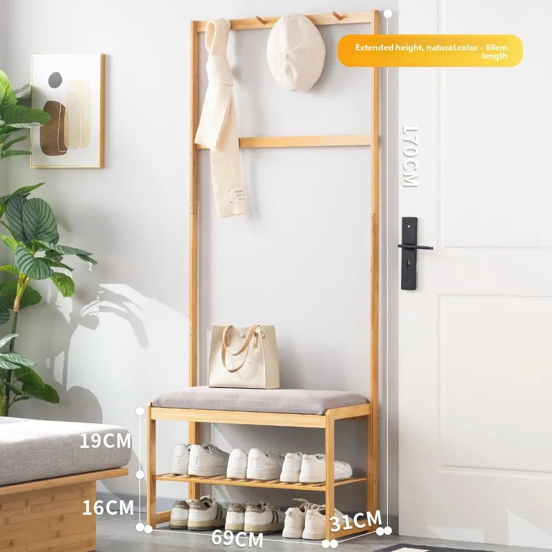 Shoe cabinet with hanger integrated floor-to-ceiling bedroom, simple coat rack at the entrance of the home entrance Oasis Select Highland color 69