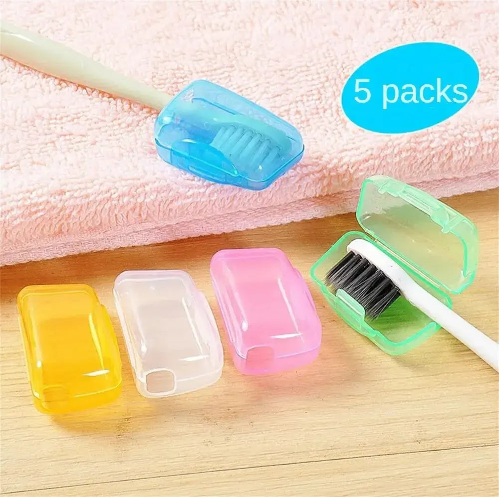 5pcs Portable Toothbrush Head Protective Cover Dustproof Head Cover Toothbrush Head Protective Case For Travel Hiking Camping Oasis Select