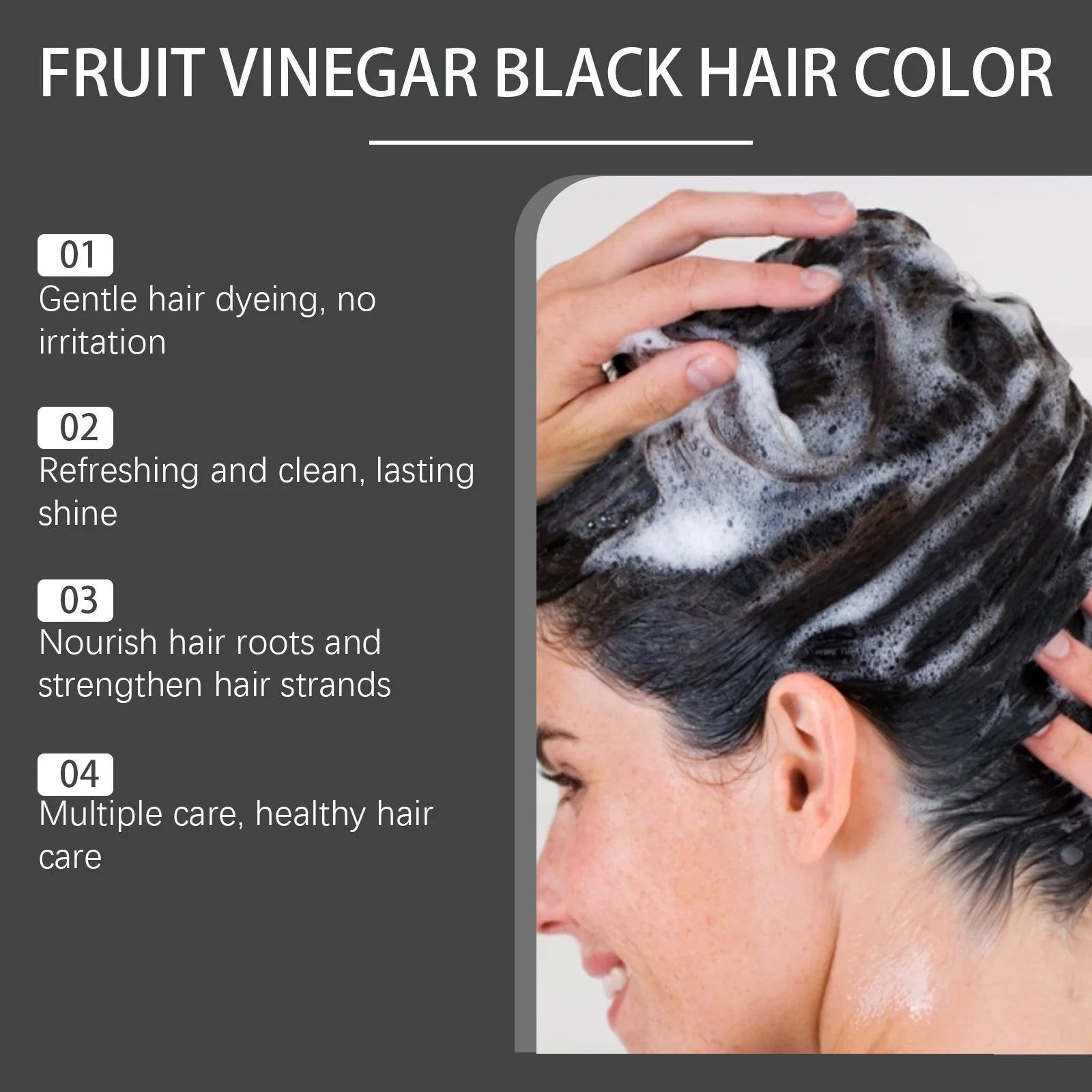100ml Hair Dye Shampoo Deep Clean Nourishing Repair Gray White Hair Color Cover To Black Pure Herbal Hair Care Polygonum Shampoo Oasis Select