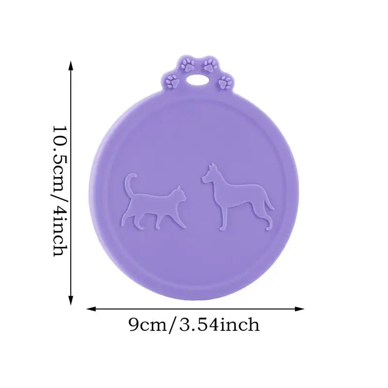Can Lids For Canned Food Silicone Puppy Can Keeper Lids Reusable Dog Cat Food Container Tops Leak-Proof Airtight For Storage Oasis Select