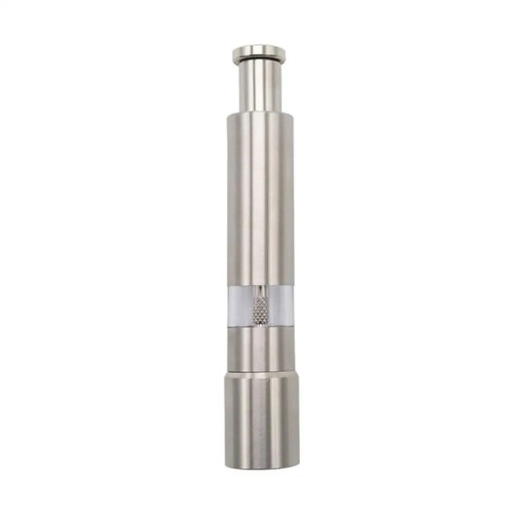 Stainless Steel Push Button Salt & Pepper Grinder | Portable