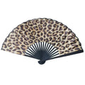Decoration 23 Cm Kung Fu Fan Large Gradient Colorful Folding Hand Fan Personality Foldable Hand Rave Fan Music Oasis Select Leopard print