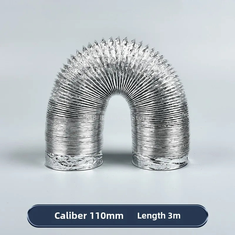 4 Inch 100mm Ventilator Pipe PVC Aluminum Tube Air Ventilation Hose Flexible Exhaust Duct 3/2M System Vent Bathroom Oasis Select 110mm X 3M