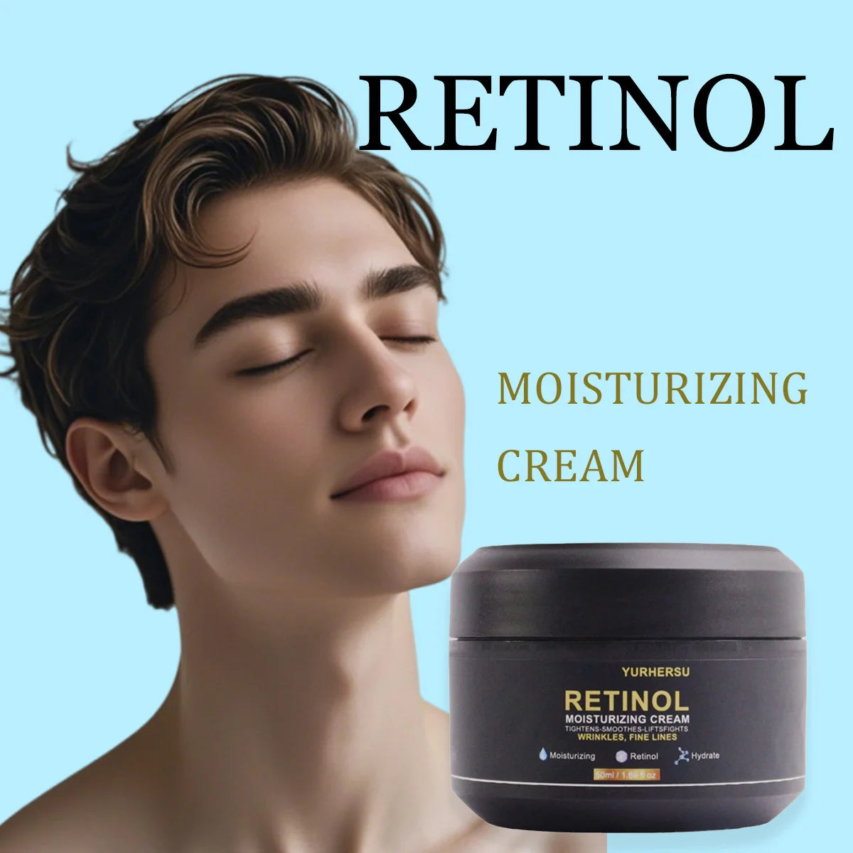 YURHERSU Retinol Face Cream for Men – Firms Skin 50ml Retinol Face Cream Oasis Select