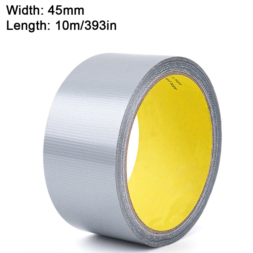10m Super Strong Adhesive Cloth Tape 45/100mm, For Car, Carpet Fixing, Car Seat Cushions, Tents, Plastic Repairs, Decoration,DIY Oasis Select Silver 45mm 10M