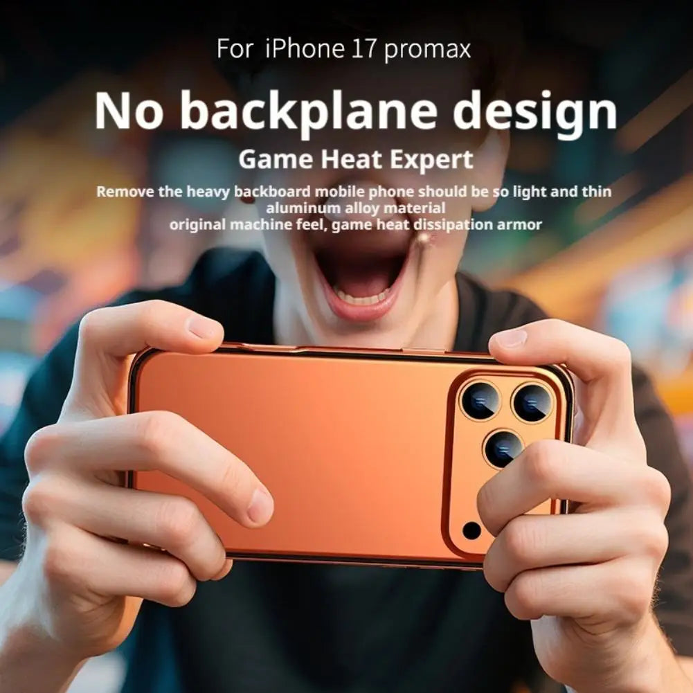 Luxury Alloy Metal Bumper Phone Case For iPhone 17 Air 17 Pro Max 17 Pro Silicone Lining Corner Pads Anti Collision Frame Oasis Select