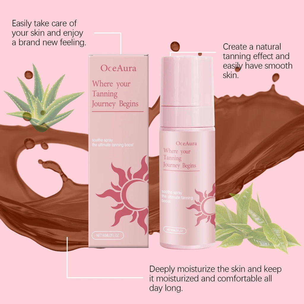 Self Tanning Spray Bronzer Wheat Skin Summer Tanner Sunbathing Aid Enhance Melanin Lasting Hydrating Tanning Intensifier Spray Oasis Select