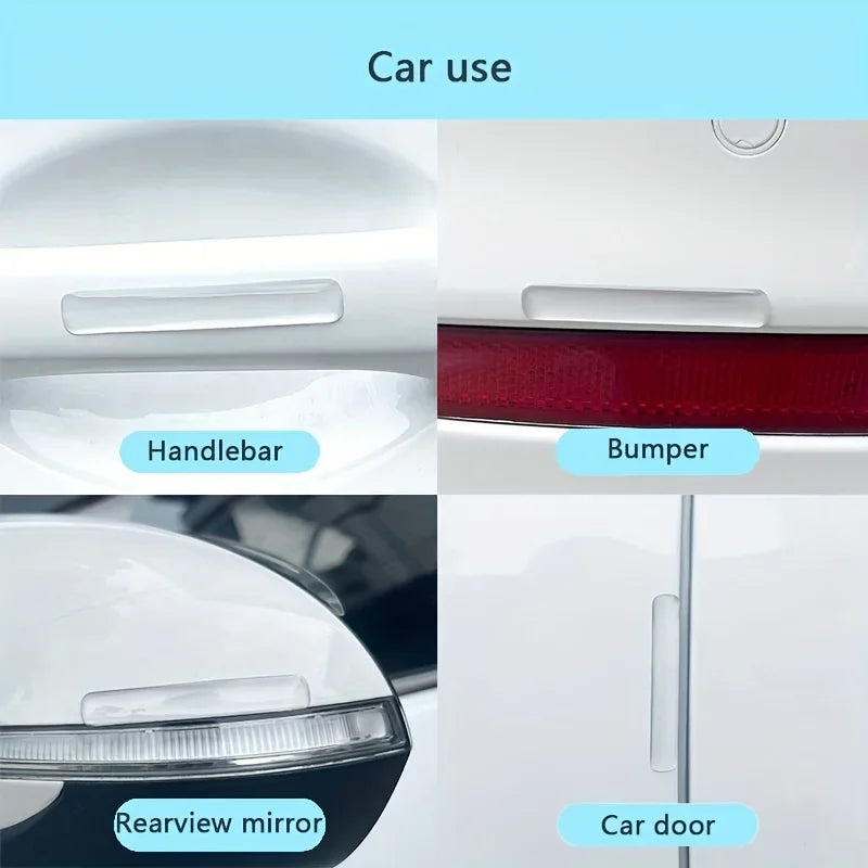 10pcs Clear Silicone Door Anti-Collision Pads, 6.3cm x 0.99cm - Transparent, Flexible Sealing Strips for Quieter Door Operation Oasis Select