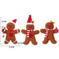 Gingerbread Man Christmas Tree Ornaments – Set of 3 Pendants