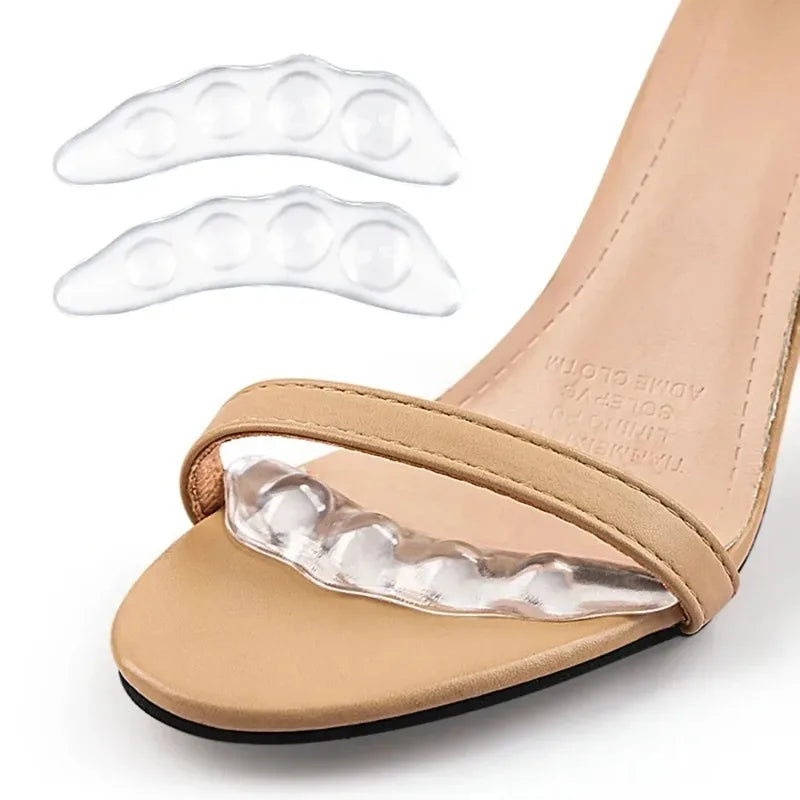 Soft Forefoot Pads Anti-Slip Self-Adhesive Gel Cushion Shoe Inserts for Women High Heels Sandals Flip Flops Comfortable Oasis Select