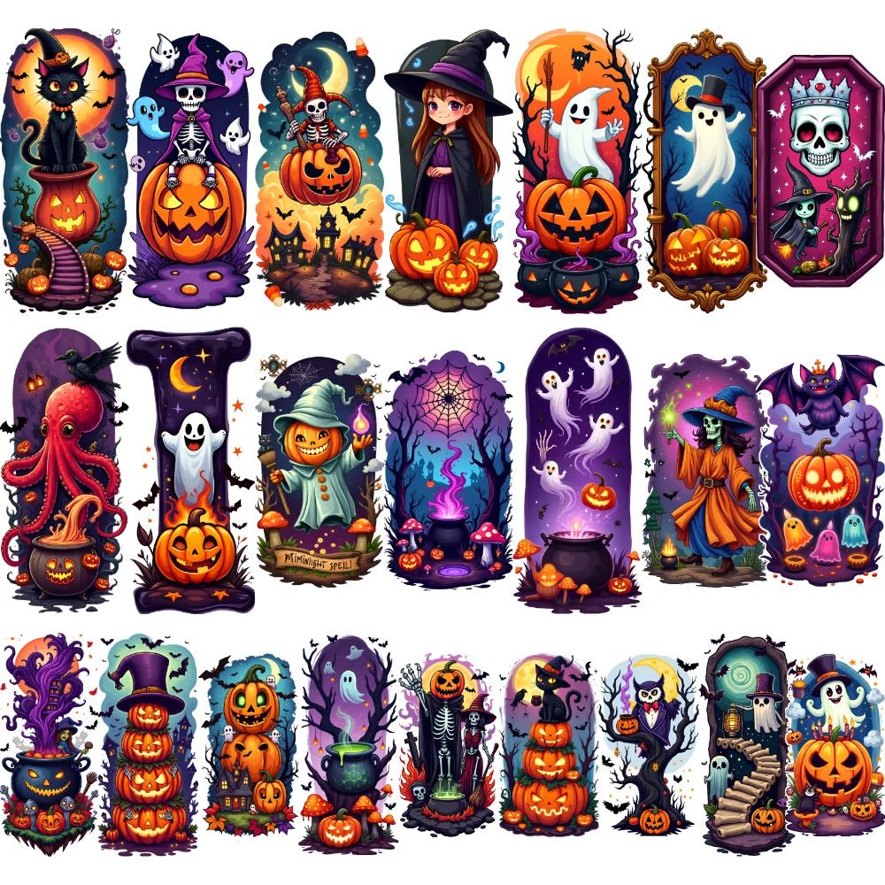 12-Pack Halloween Temporary Tattoo Stickers – Waterproof 3D