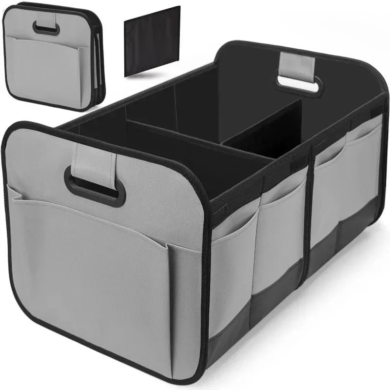 Car Storage Box, Trunk Storage Box, Oxford Cloth Storage Box, Large Capacity, Foldable Oasis Select Grey