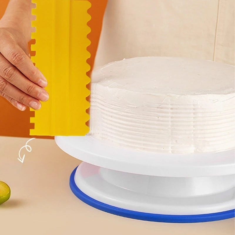 4Pcs/Set PP Cream Scraper Cake Icing Smoother Combs Spatulas DIY Pastry Decorating Baking Tool Bakery Accessories Oasis Select