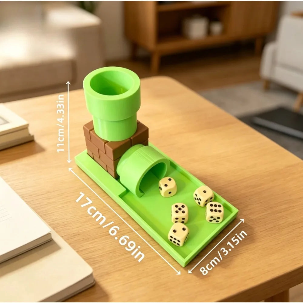3D Printed Dice Rolling Tower Practical Table Game Prop Decorative Dice Holder for Board Party Drinking Games No Dice Included Oasis Select