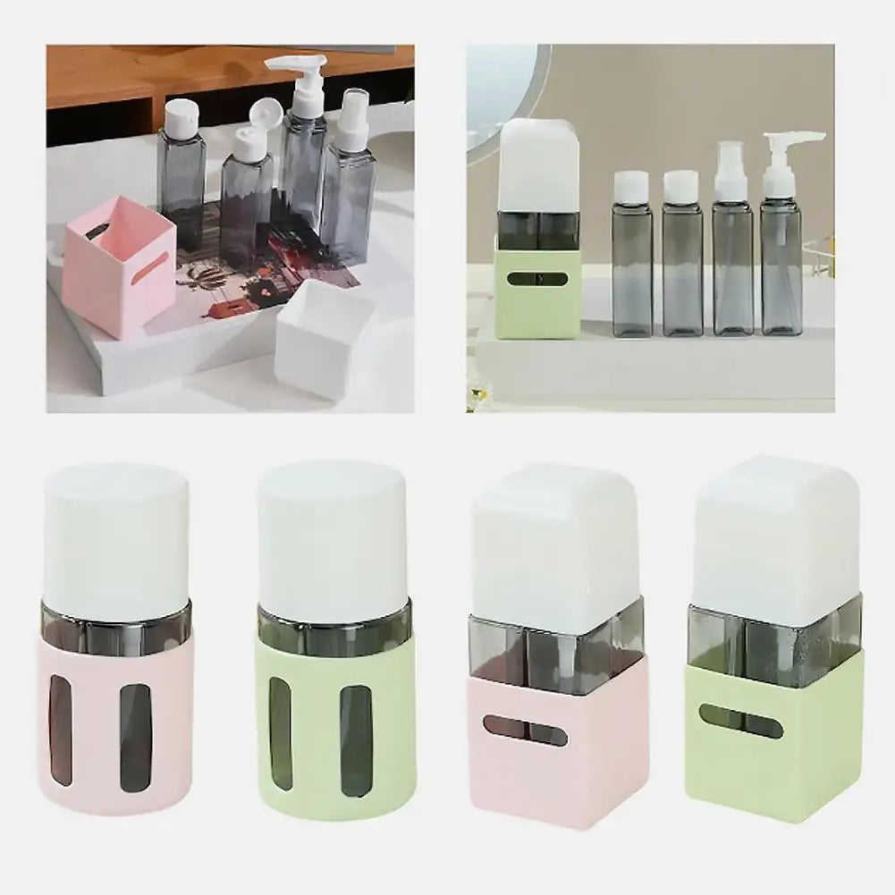 4-in-1 Refillable Travel Bottles 60ml – TSA-Approved Set Travel Dispenser Set Oasis Select
