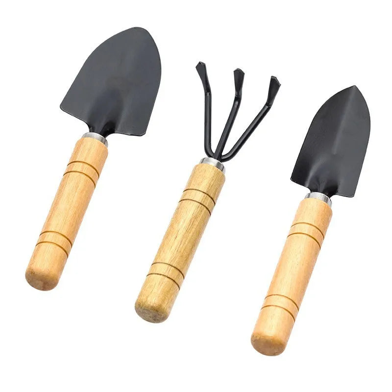 3PC/1Set Mini Gardening Tools Portable Shovel With Handles For Garden Plants Flower Pot Vegetables Digging Weeding Indoor Oasis Select