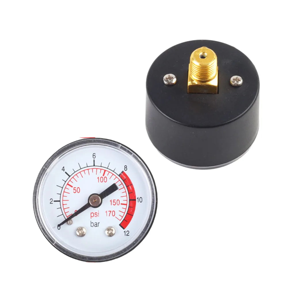 Air Compressor Pneumatic Hydraulic Fluid Pressure Gauge 0-12Bar / 0-170PSI Easy To Read Dial Measuring Instrument Oasis Select Default Title