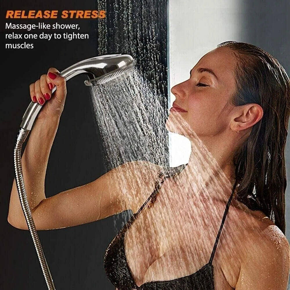 Easy to Use Multifunction Shower Head Adjustable 7 Modes Bathroom Fixture Stainless steel High Pressure Filter Home Oasis Select
