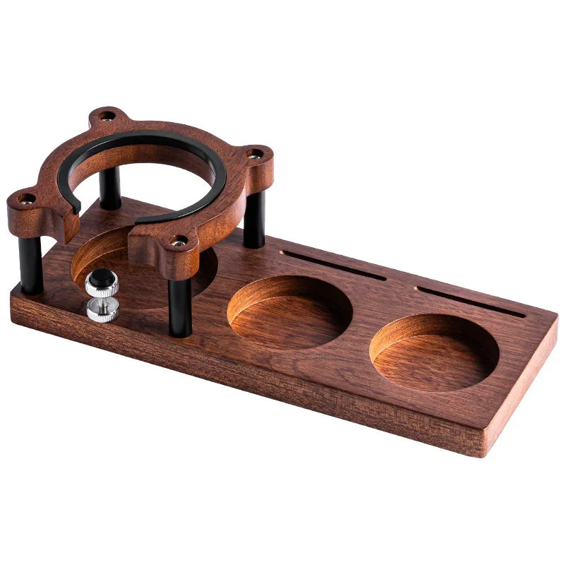 Premium Wood Coffee Tamper Mat Station Stand Portafilter Holder Filter Screen Holder Espresso Tamping Storage Rack 51/53/58mm Oasis Select