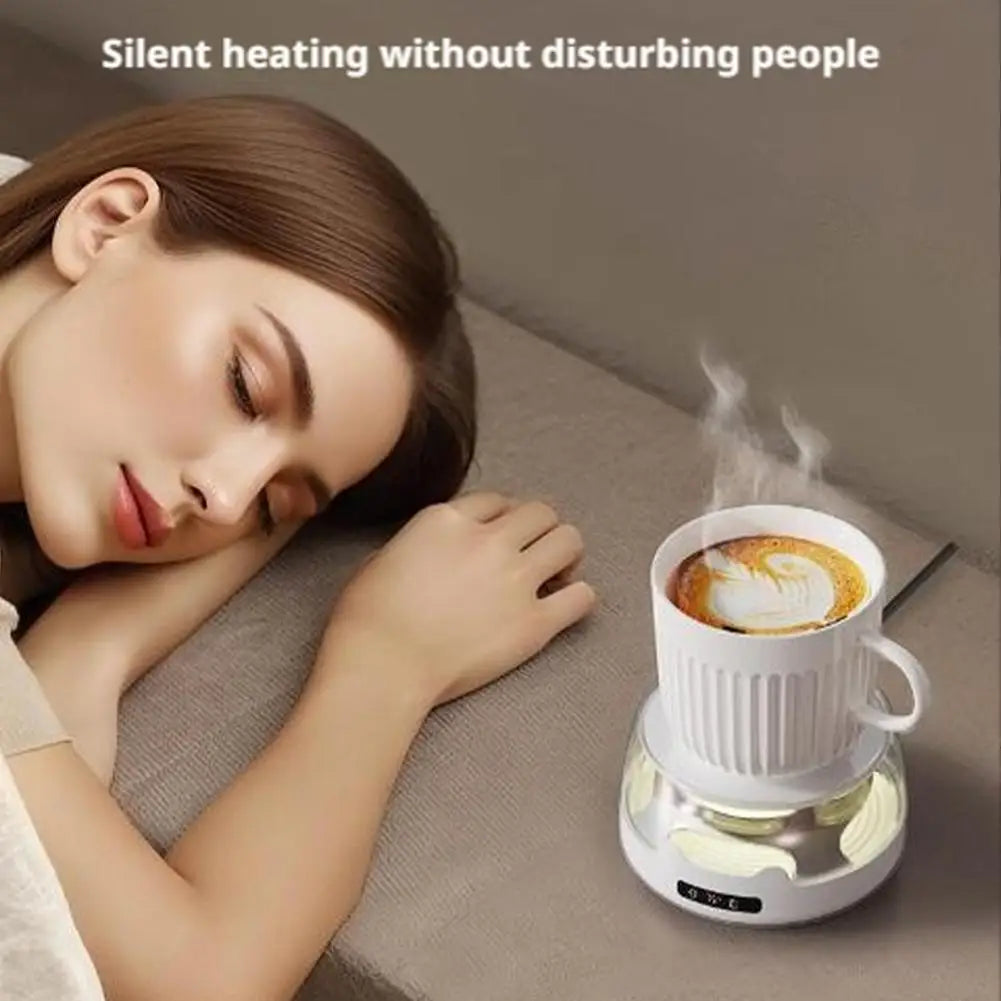 Thermostatic Cup Warmer Coaster – 4 Heat Settings & Night Light