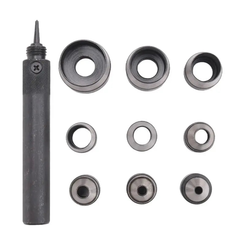LIKE WISH 10Pcs Heavy Duty Hollow Punch Kit Set Gasket Leather Rubber Punching Diy Leathercraft Perforating Tools Herramientas P Oasis Select