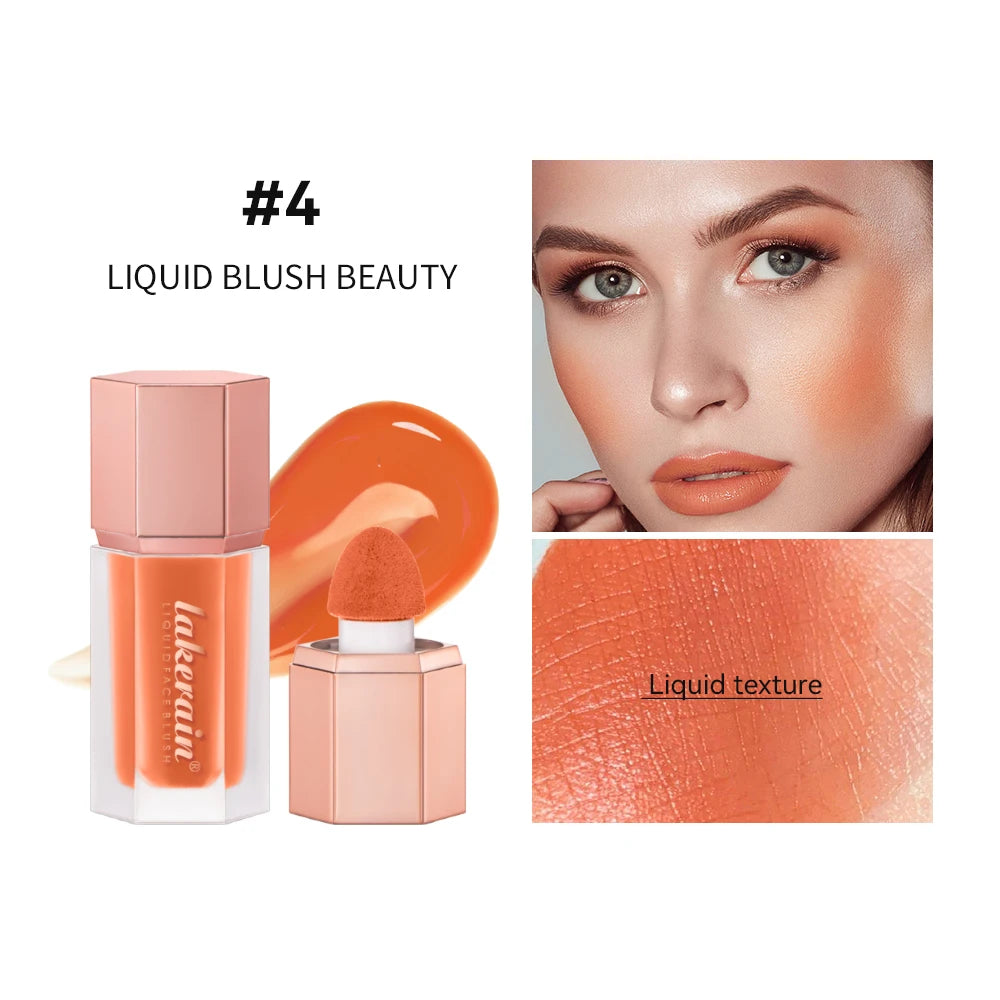 Lakerain Liquid Blush Waterproof & Sweat-proof Creamy Texture Pink Blush Long-lasting Light Natural Matte Velvet Matte Makeup Oasis Select 04