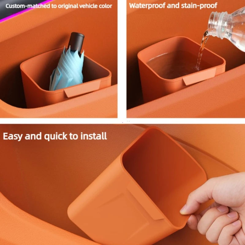 Car Door Storage Box Trash Can Multifunctional Silicone With Garbage Bags Door Bucket Umbrella Organizer For Car Accessories Oasis Select
