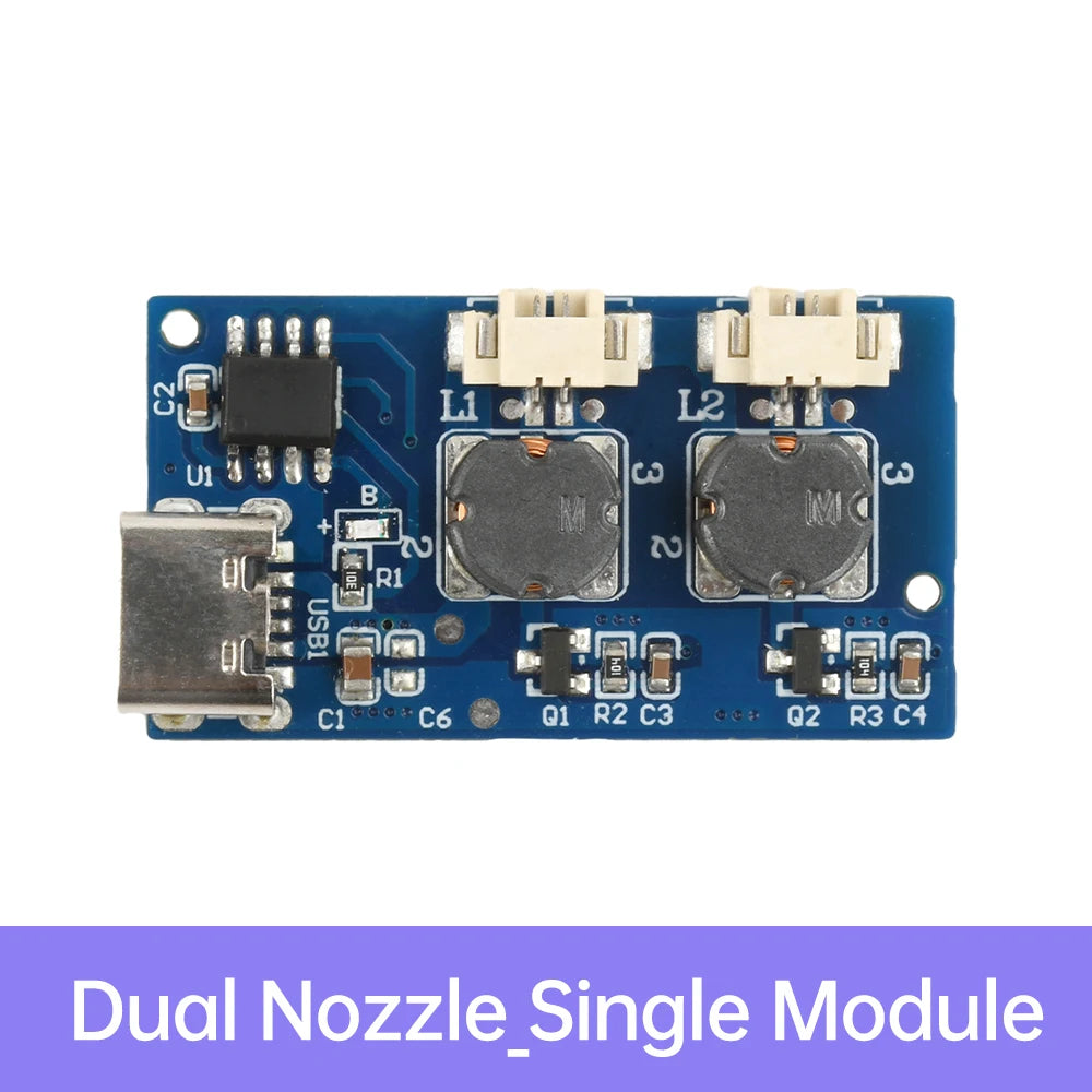 DC 5V Single Module Dual Spray Three Spray Electrified Direct Spray No Switch Ultrasonic Atomizer Humidifier Module Type C Oasis Select Single module