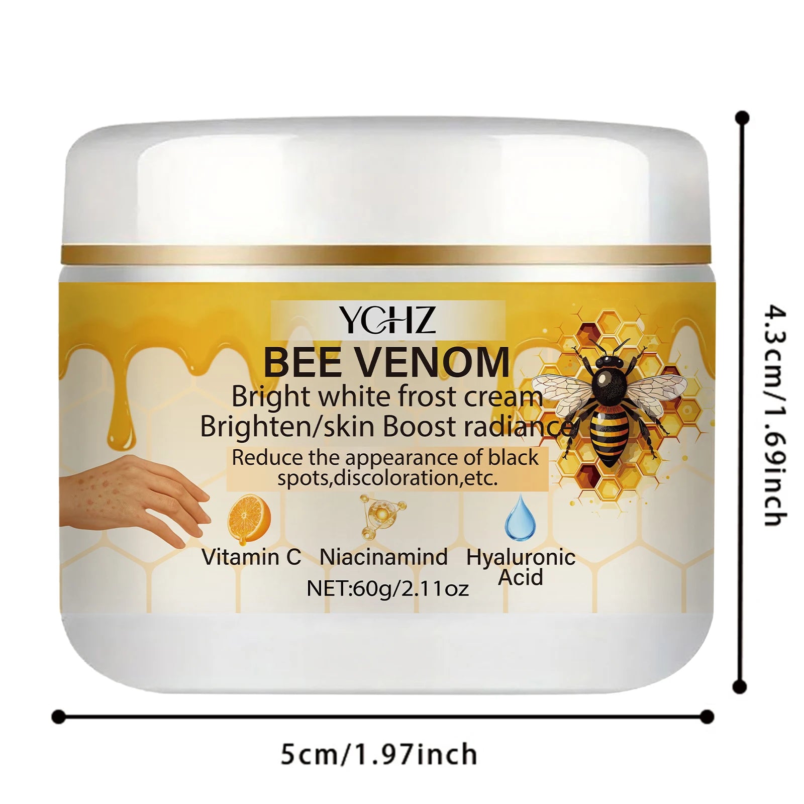 YCHZ Bee Venom Brightening Cream – Dark Spot & Glow 60g