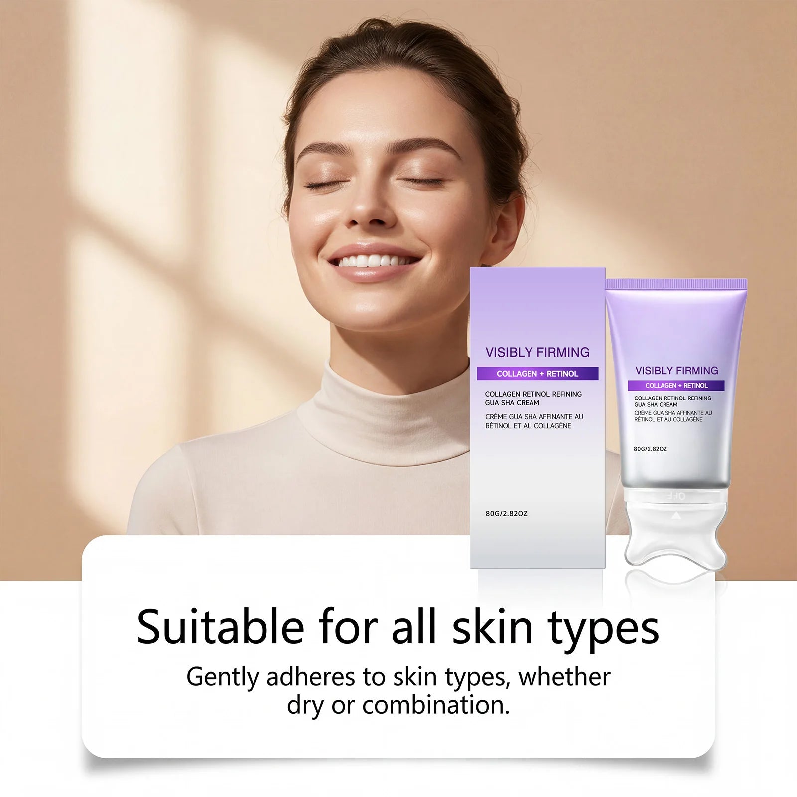 Instant Lifting Face Cream Sculpting Contour Gua Sha Cream Retinol Collagen Lift Sagging Skin Face Cheek Neck Scraping Therapy Oasis Select