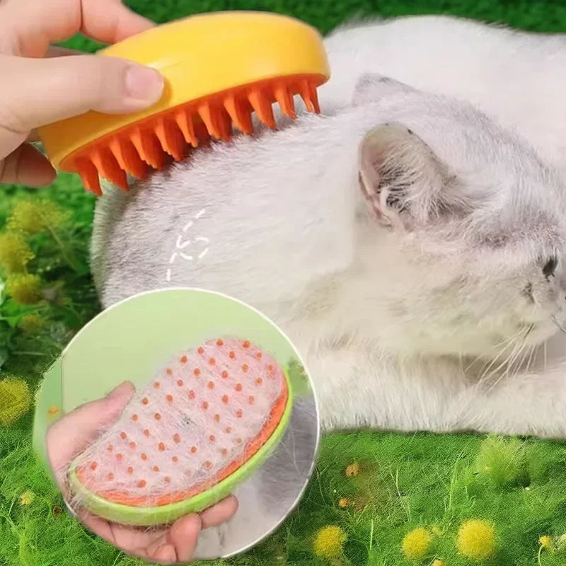 Cat Steam Brush Steamy Dog Brush 3 in 1 Electric Spray Cat Hair Brushes for Massage Pet Grooming Comb Hair Removal Combs Oasis Select