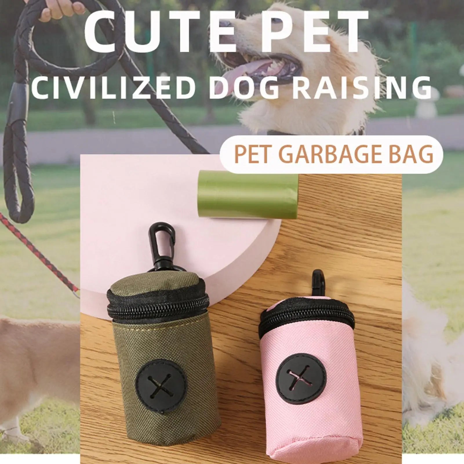 Dog Poop Bag Dispenser Holder with Clip – Portable & Stylish