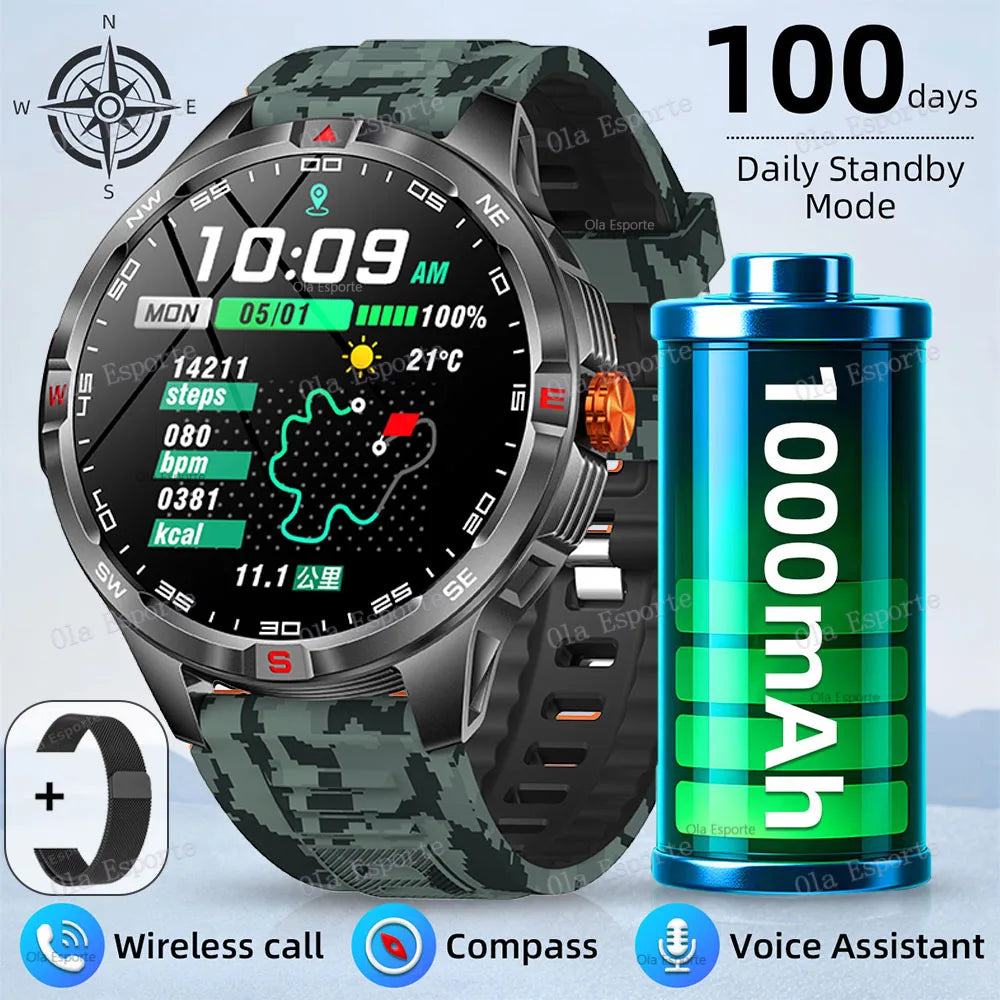 Ola Esporte Smart Watch 2025 – GPS, Compass & 100+ Sports