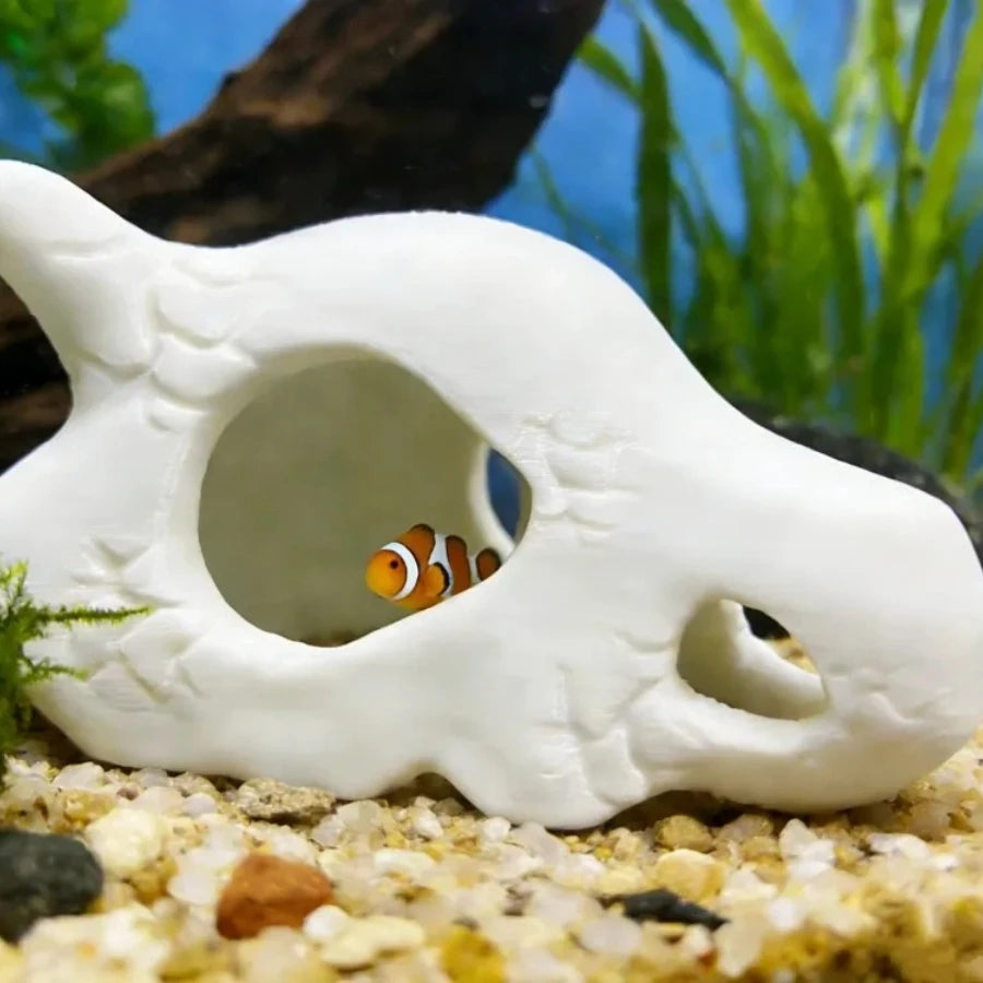 Fish Tank Anime Style Skull Decoration Ocean Display Submerged Decoration Fish Shrimp Shelter Aquarium Safe Home Decorations Oasis Select
