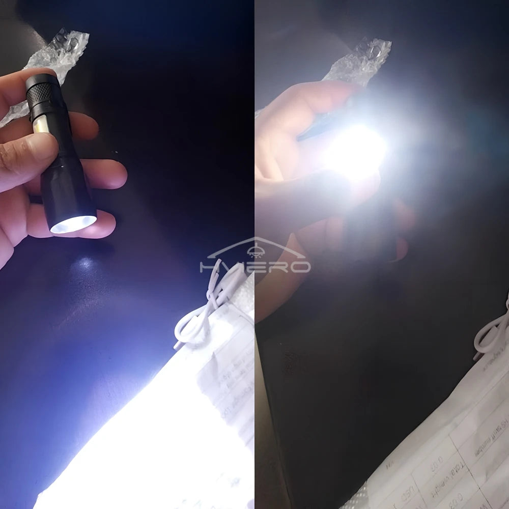 Mini USB Rechargeable Zoomable LED Flashlight – Waterproof