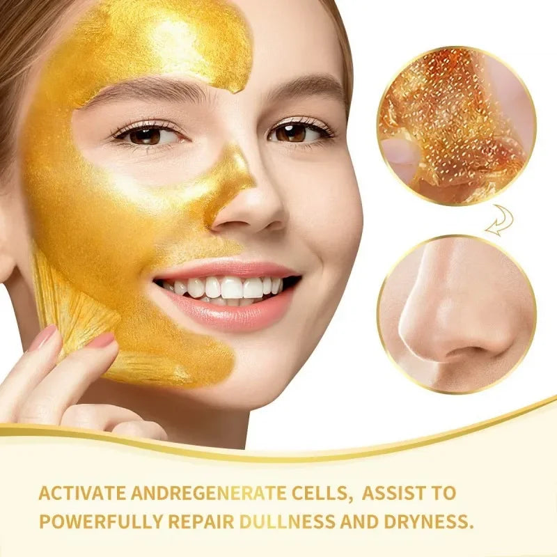 24K Gold Peel-Off Facial Mask – Deep Cleansing & Moisturizing Peel-Off Face Mask Oasis Select