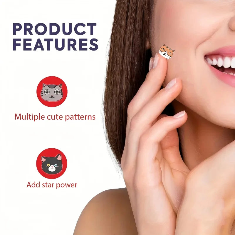 40/100pcs cute cartoon kitten acne cover patch, gentle and non irritating to the skin Oasis Select